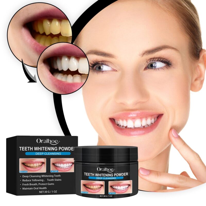 Teeth Whitening Powder - Tartar/Yellow/Smoke Stain Care, Oral Cleaning Powder - Image 4