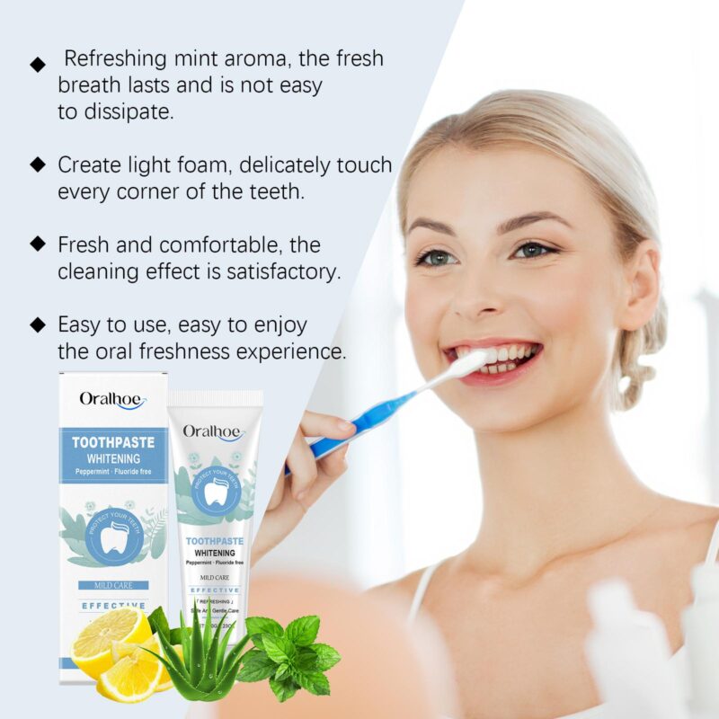 Mint Toothpaste - Gentle Yellow Stain Removal, Teeth Shine & Daily Oral Care, Mint Formula - Image 3