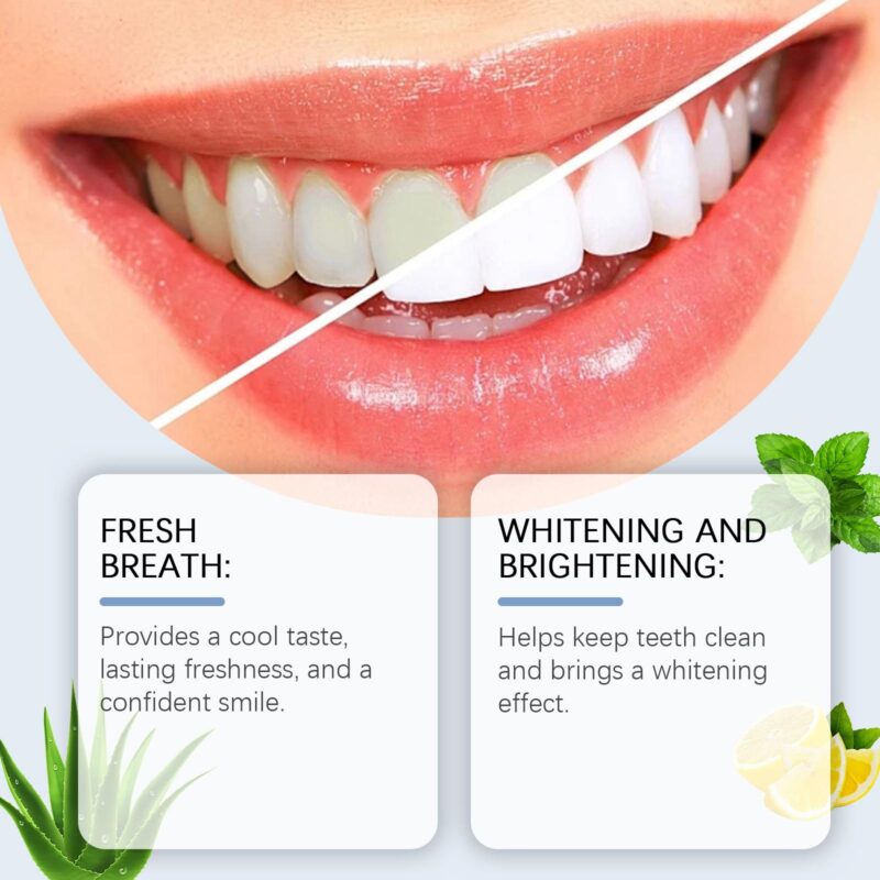 Mint Toothpaste - Gentle Yellow Stain Removal, Teeth Shine & Daily Oral Care, Mint Formula - Image 4