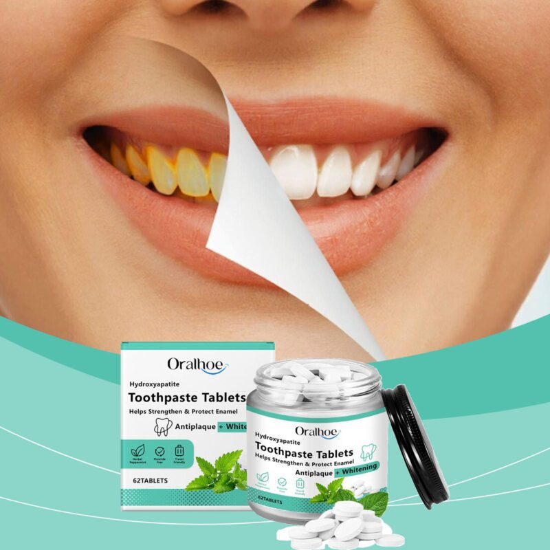 Mint Toothpaste Tablets - Portable Fresh Breath, Oral Deodorizer & Chewable Cleaning, Whitening Tablets - Image 2