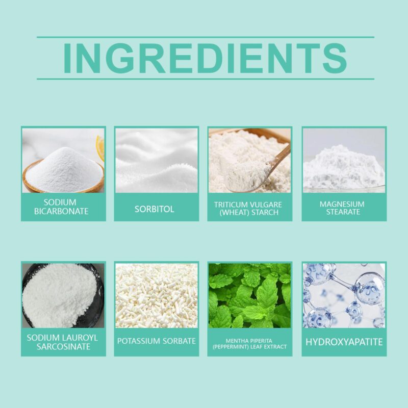 Mint Toothpaste Tablets - Portable Fresh Breath, Oral Deodorizer & Chewable Cleaning, Whitening Tablets - Image 5