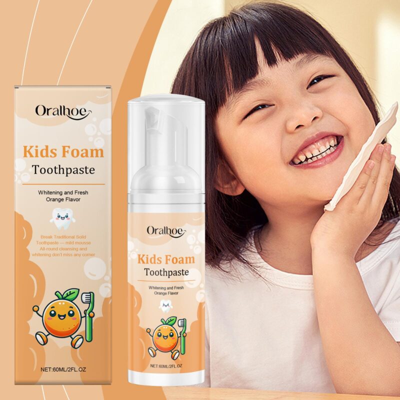Children's Dental Mousse - Gentle Stain Removal, Fresh Breath & Press-Action Cleaning, Kids Toothpaste - Image 2