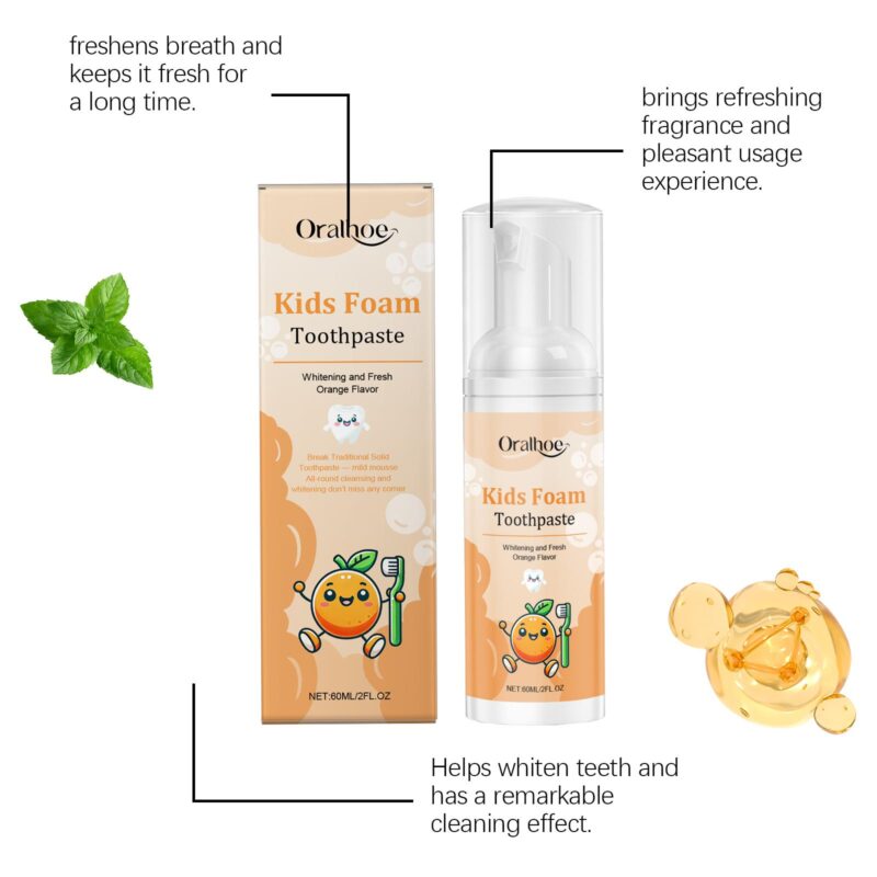 Children's Dental Mousse - Gentle Stain Removal, Fresh Breath & Press-Action Cleaning, Kids Toothpaste - Image 4
