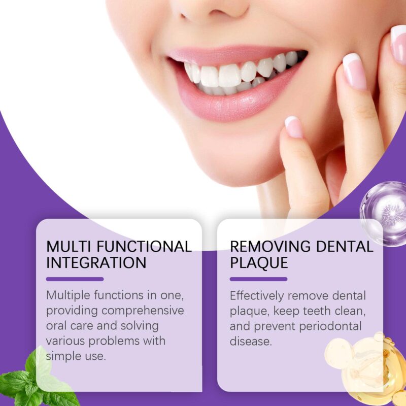 Purple Toothpaste - Daily Hygiene, Odor/Dirt Removal & Teeth Brightening, Gentle Formula - Image 3