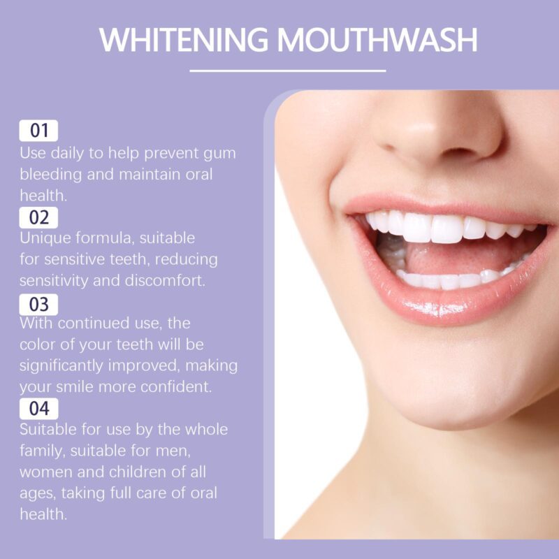 Purple Mouthwash - Stain Removal, Gentle Ingredients & Fresh Breath, Dental Care Essential - Image 3
