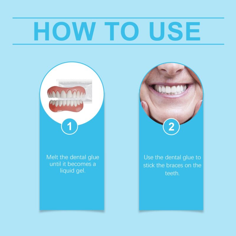 Cosmetic Denture Set - Smile Beauty Enhancement, Denture Care & Comfort Fit, Dental Kit - Image 5