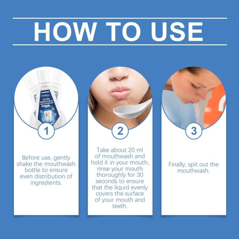 Daily Dental Care Mouthwash - Refreshing Mint, Gentle Ingredients & Stain Removal, Oral Hygiene - Image 6