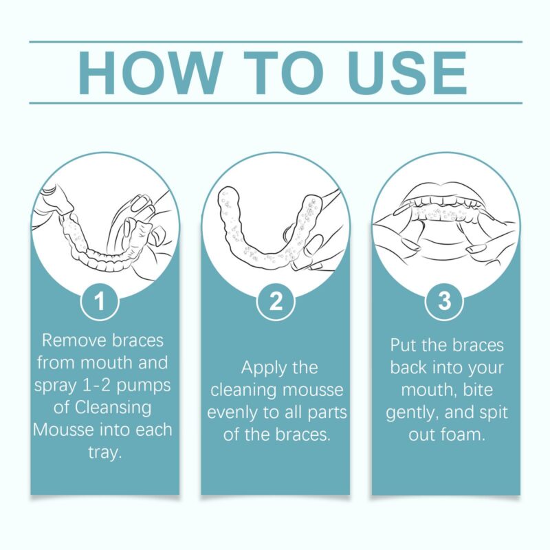 Braces Cleansing Mousse - Gentle Foam Cleaning, Fresher Mouth & Orthodontic Care, Oral Mousse - Image 5