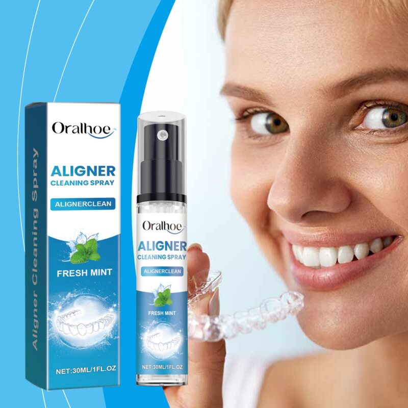 Denture Cleaner Spray - Portable Stain/Odor Removal, Cosmetic Teeth & Denture Care, Spray - Image 2