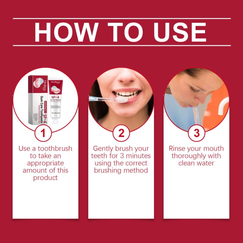 Gum Care Toothpaste - Gentle Teeth Brightening, Yellow Stain Removal & Enamel Protection, Toothpaste - Image 6
