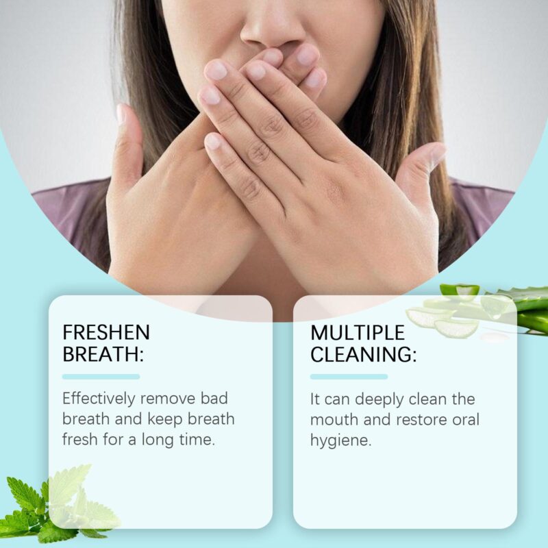 Daily Mouthwash - Teeth Cleaning, Odor Removal & Fresh Breath, Mint Flavor Oral Care - Image 4