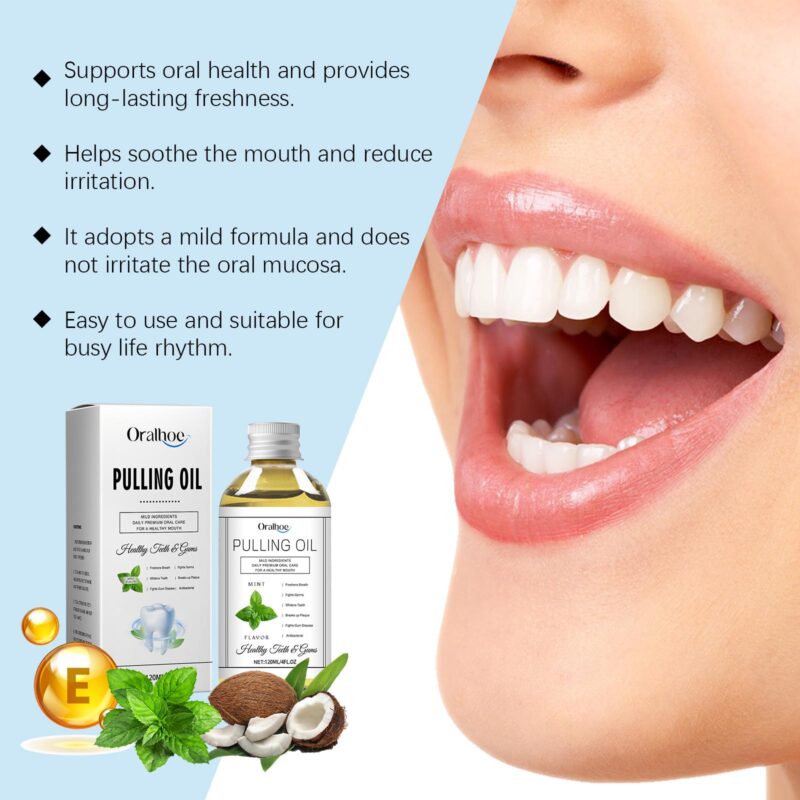Coconut Mouthwash - Odor/Stain Removal, Fresh Breath & Teeth Beauty, Oral Care Solution - Image 3