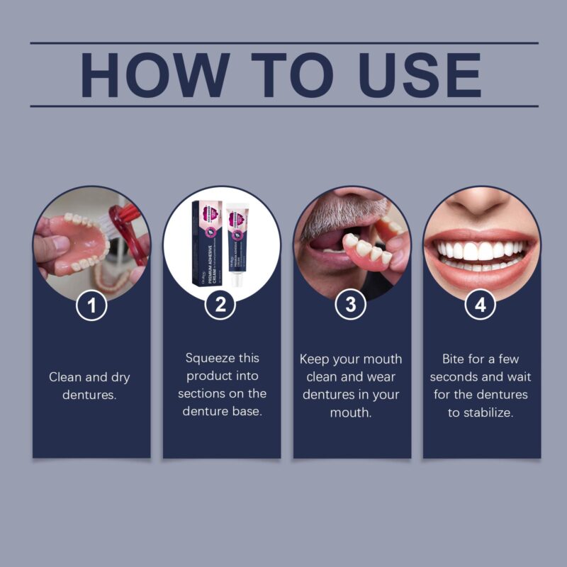Denture Fixing Adhesive - Comfort Care, Loose Denture Fixation & Gum Protection, Adhesive Cream - Image 6
