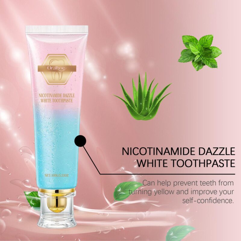 Niacinamide Toothpaste - Mint Fresh, Odor/Dirt Removal & Daily Oral Care, Teeth Whitening - Image 3