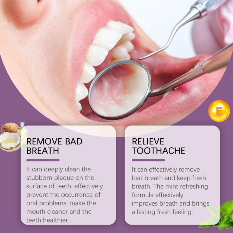 Mint Mouthwash - Stain/Gum Care, Fresh Breath & Beautiful Teeth, Daily Oral Rinse - Image 3