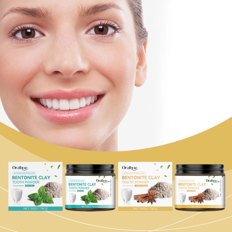 Volcanic Ash Tooth Powder - Stain Removal, Oral Hygiene & Bentonite Care, Dental Powder - Image 2