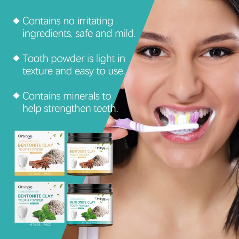 Volcanic Ash Tooth Powder - Stain Removal, Oral Hygiene & Bentonite Care, Dental Powder - Image 3