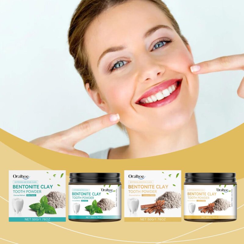 Volcanic Ash Tooth Powder - Stain Removal, Oral Hygiene & Bentonite Care, Dental Powder - Image 2