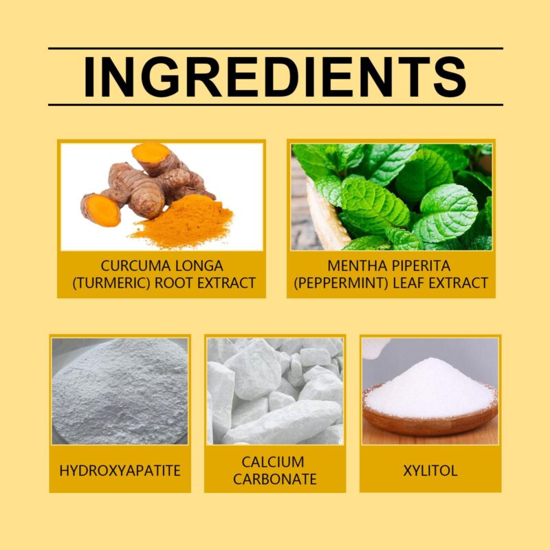 Turmeric Tooth Powder - Stain/Yellow Care, Mouth Cleaning & Beauty Care, Powder - Image 5