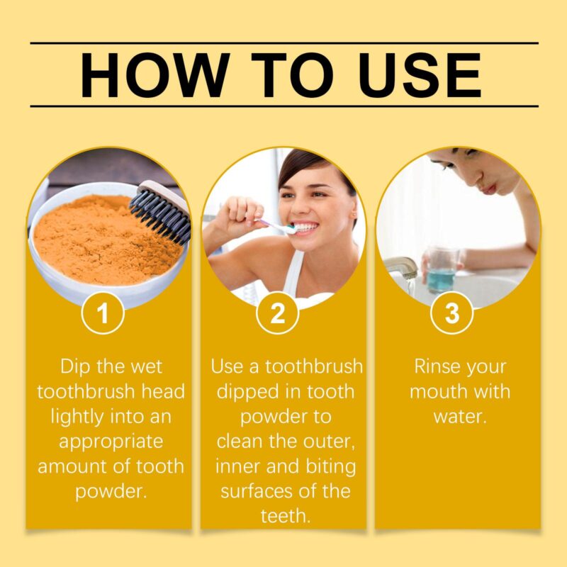Turmeric Tooth Powder - Stain/Yellow Care, Mouth Cleaning & Beauty Care, Powder - Image 6