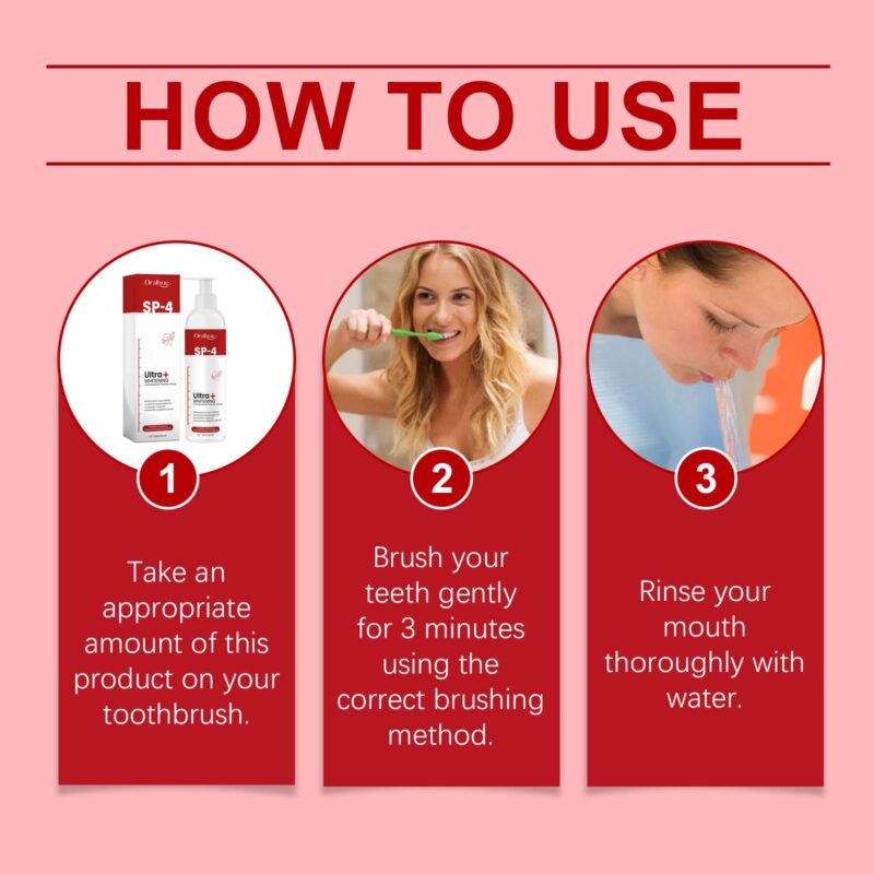 Brightening Toothpaste - Bad Breath/Yellow Stain/Gum Care, Daily Dental Care, Toothpaste - Image 6
