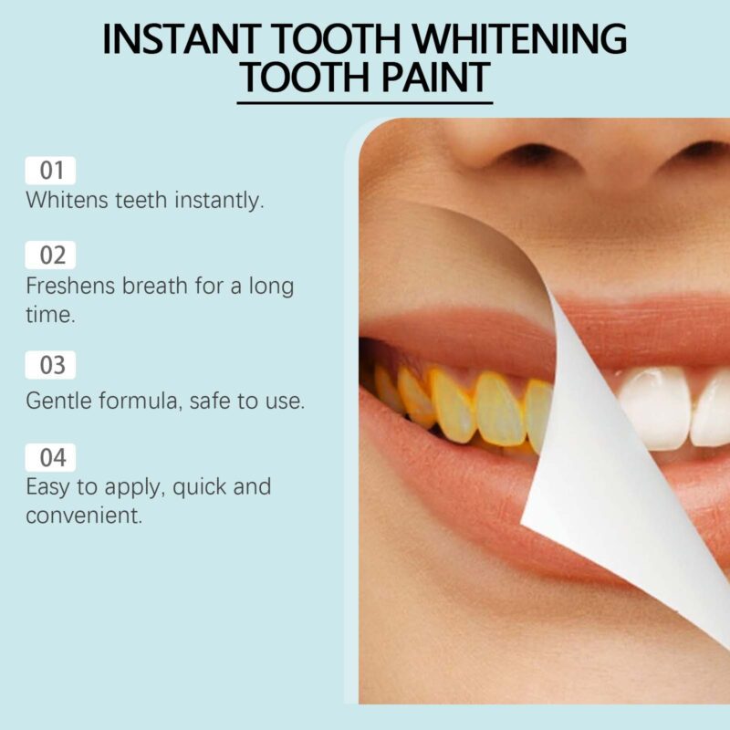 Instant Whitening Paint - Tartar Removal, Teeth Brightening & Long-Lasting Freshness, Gentle Formula - Image 4