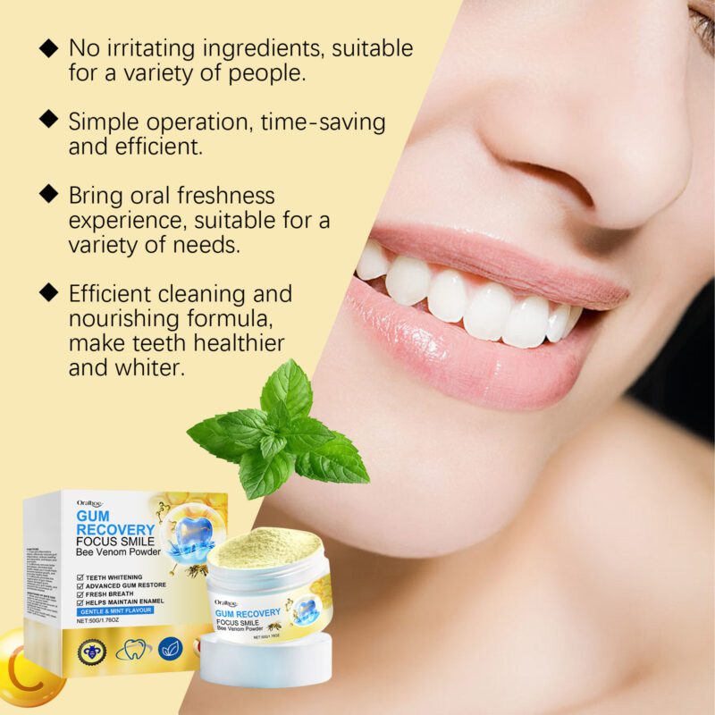 Bee Venom Dental Powder - Gum Care, Teeth Cleaning & Fresh Breath, Oral Care Powder - Image 3