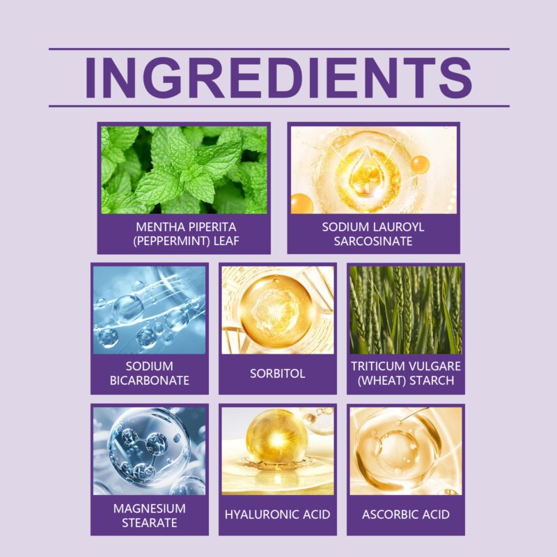 Purple Tooth Powder - Gentle Stain Removal, Fresh Breath & Dental Care, Natural Ingredients - Image 4