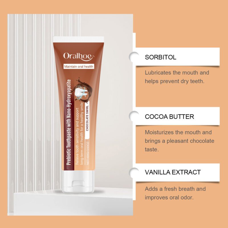 Chocolate Toothpaste - Gentle Tartar/Stain/Odor Care, Dental Hygiene Toothpaste - Image 2