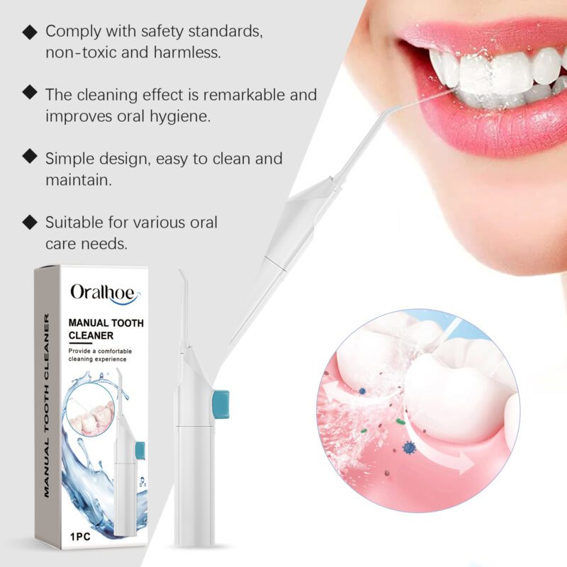 Manual Water Flosser - Gentle Teeth Cleaning, Odor Removal & Daily Oral Care, Portable Flosser - Image 3