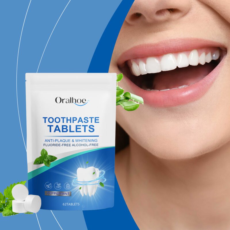 Mint Toothpaste Tablets - Teeth Stain Removal, Yellowing Control & Fresh Breath, Brightening Care