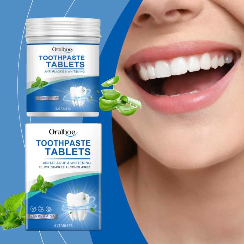 Toothpaste Tablets - Gentle Stain Removal, Fresh Breath & Dental Care, Travel-Friendly - Image 2