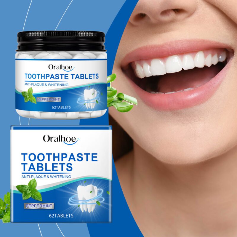 Mint Tooth Tablets - Instant Teeth Brightening, Stain Removal & Fresh Breath, Daily Use - Image 2