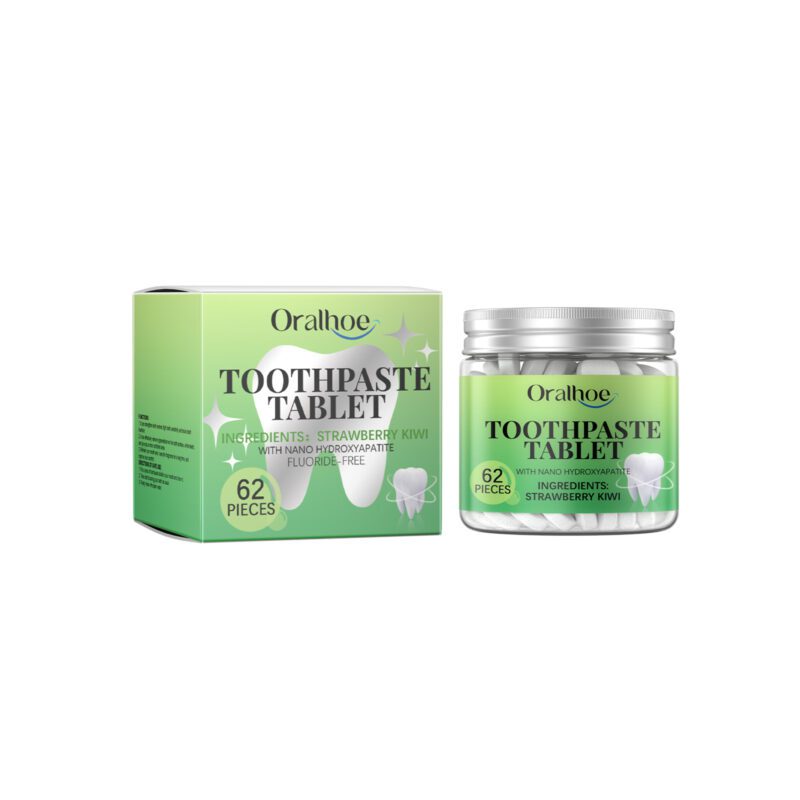 Whitening Toothpaste Tablets - Strawberry Kiwi Fresh, Tooth Dirt Cleaning & Oral Care, Tablets