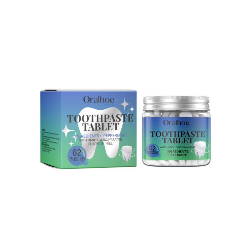 Whitening Toothpaste Tablets - Mint Flavor, Yellow/Tartar/Odor Removal, Beauty Tablets