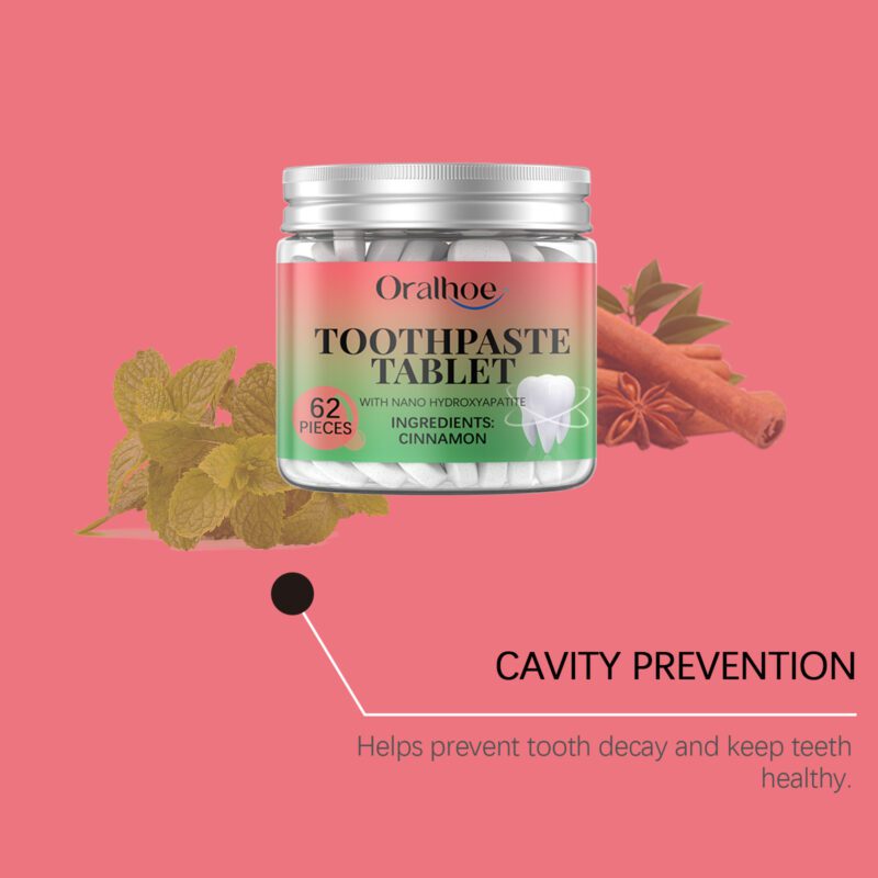 Cinnamon Toothpaste Tablets - Gentle Stain Removal, Oral Hygiene & Dental Care, Tablets - Image 3