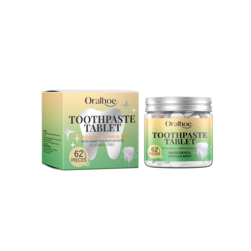 Vanilla Mint Tablets - Stain Care, Fresh Breath & Portable Cleaning, Dental Tablets