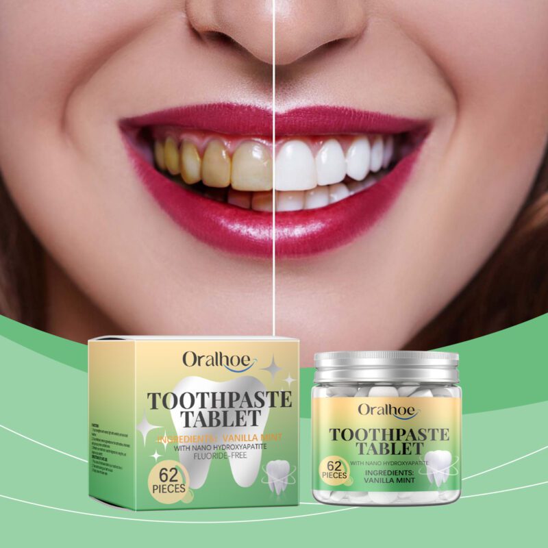 Vanilla Mint Tablets - Stain Care, Fresh Breath & Portable Cleaning, Dental Tablets - Image 2