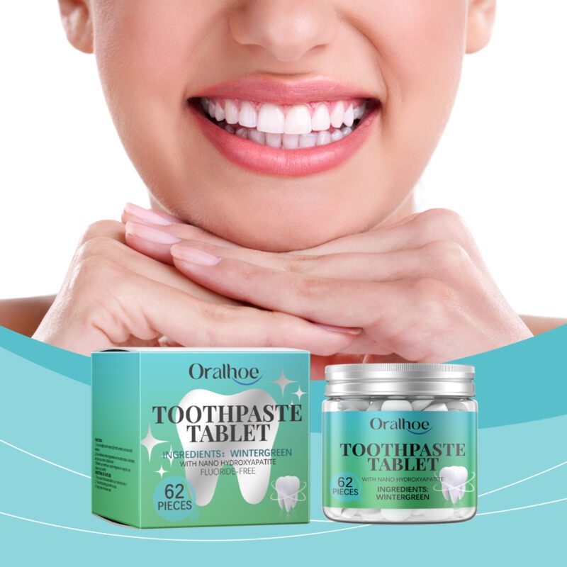 Whitening Toothpaste Tablets - Holly Teeth Cleaning, Fresh Breath & Smile Care, Tablets - Image 2