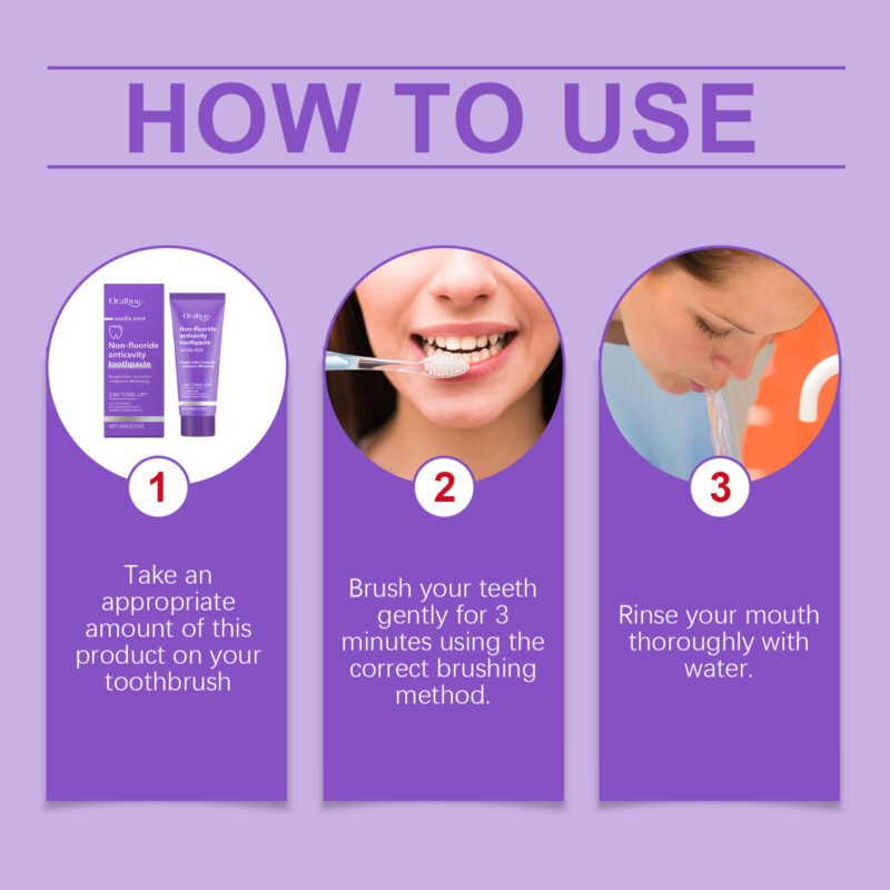 Purple Gloss Toothpaste - Gentle Yellow/Tartar/Odor Care, Gloss Teeth & Fresh Mouth, Toothpaste - Image 6