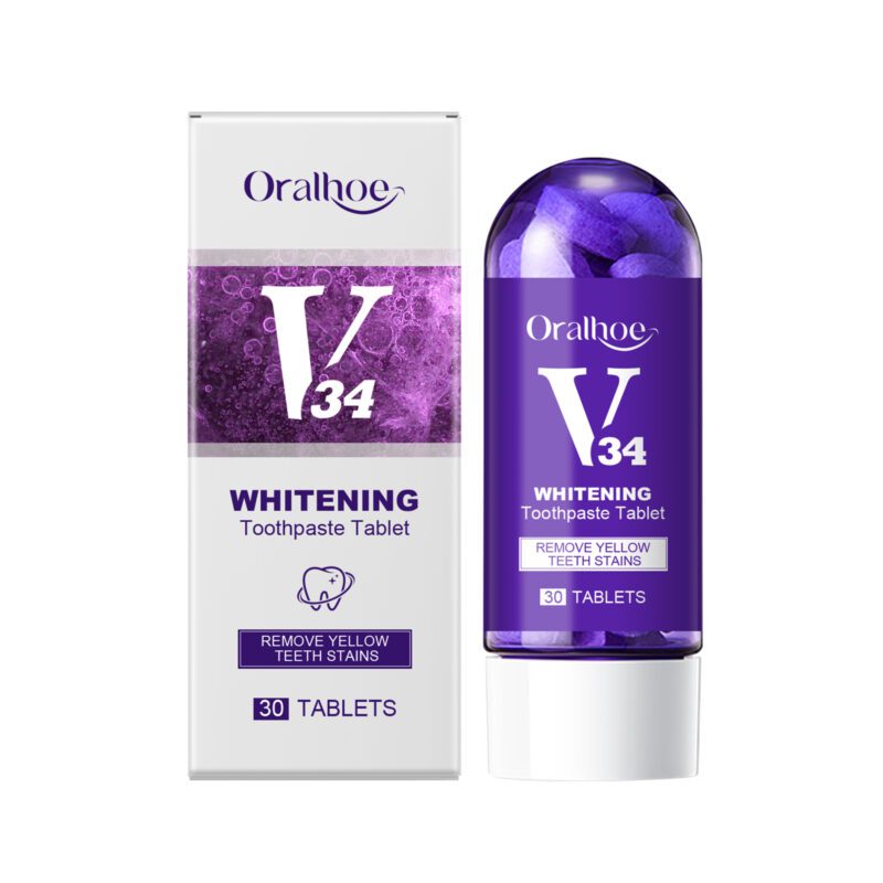 Whitening Toothpaste Tablets - Portable Tartar/Yellow Cleaning, Fresh Breath, Tablets