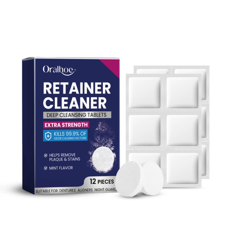 Mouthguard Cleaning Tablets - False Teeth/Braces Care, Stain/Odor Removal, Hygienic Cleaning Tablets