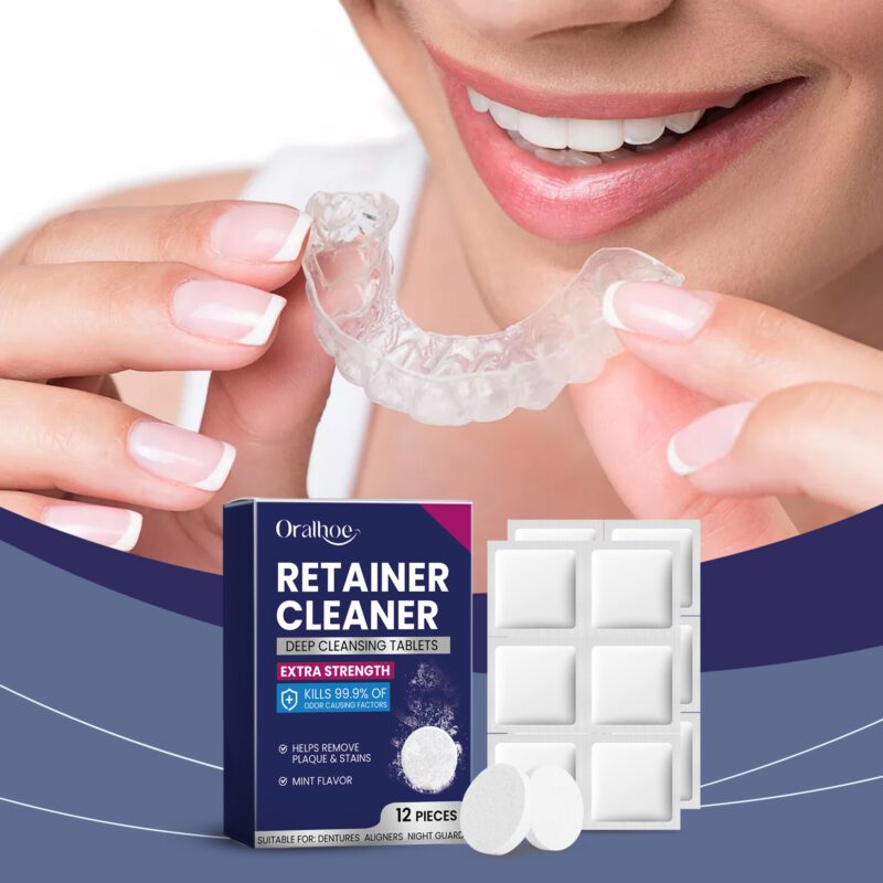 Mouthguard Cleaning Tablets - False Teeth/Braces Care, Stain/Odor Removal, Hygienic Cleaning Tablets - Image 2
