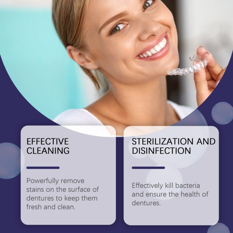 Mouthguard Cleaning Tablets - False Teeth/Braces Care, Stain/Odor Removal, Hygienic Cleaning Tablets - Image 3