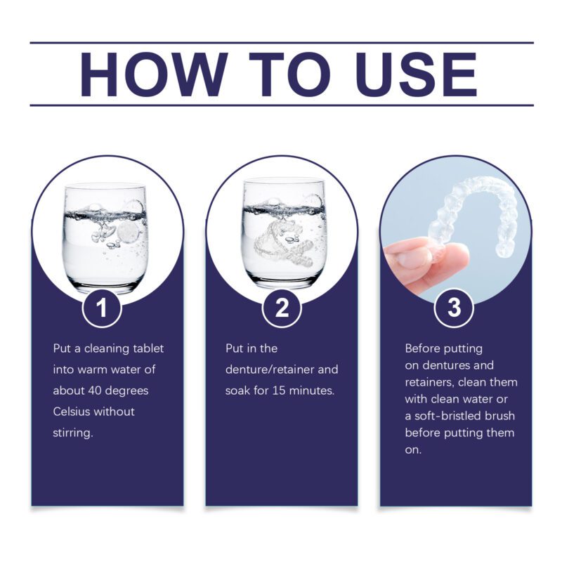 Mouthguard Cleaning Tablets - False Teeth/Braces Care, Stain/Odor Removal, Hygienic Cleaning Tablets - Image 6