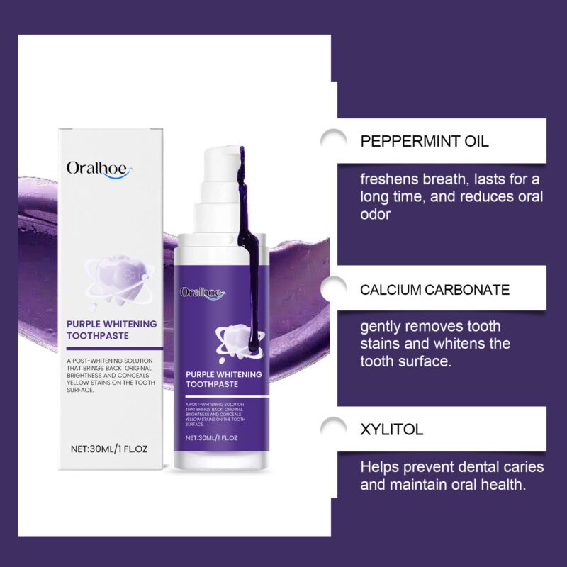 Purple Toothpaste - Gentle Tartar/Stain Removal, Mint Fresh & Dental Hygiene, Toothpaste - Image 4