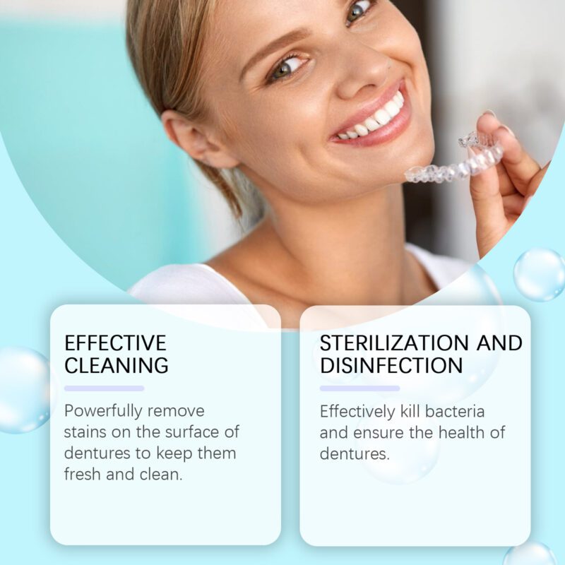 Denture Retainer Cleanser - Bad Breath Elimination, Fresh Scent & Mouthguard Care, Denture Cleaner - Image 3