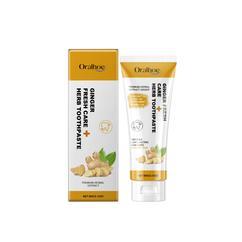 Ginger Brightening Toothpaste - Gum Care, Stain Removal & Fresh Smell, Teeth Brightening