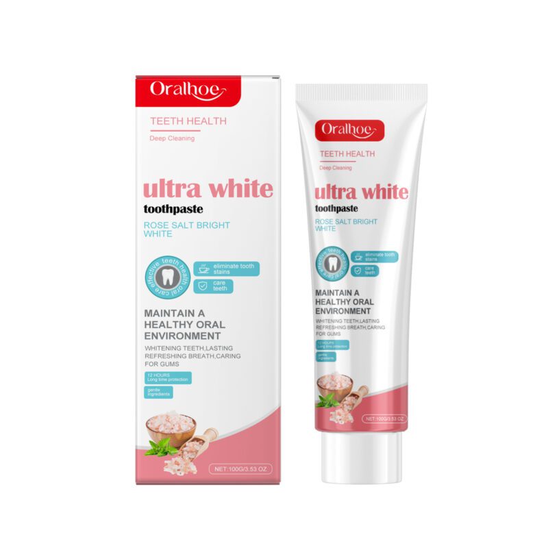Rose Whitening Toothpaste - Gentle Stain Removal & Brightening, Oral Care Toothpaste