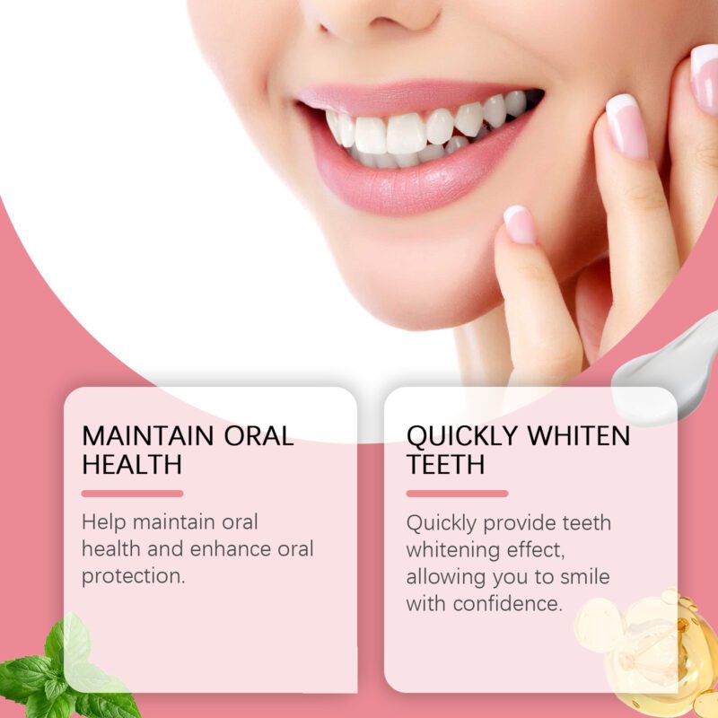 Rose Whitening Toothpaste - Gentle Stain Removal & Brightening, Oral Care Toothpaste - Image 4
